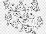 Doraemon Sketsa Nobita Hitam Dorami Mewarnai Lucu Shizuka Suneo Jayen Daibouken sketch template