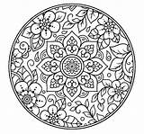 Mandalas Dibujo Ausdrucken Blume sketch template