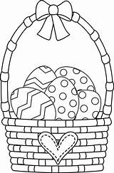 Easter Basket Pages Coloring Printables Kids sketch template