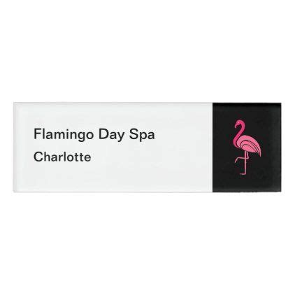 tropical pink flamingo day spa employee  tags zazzlecom pink