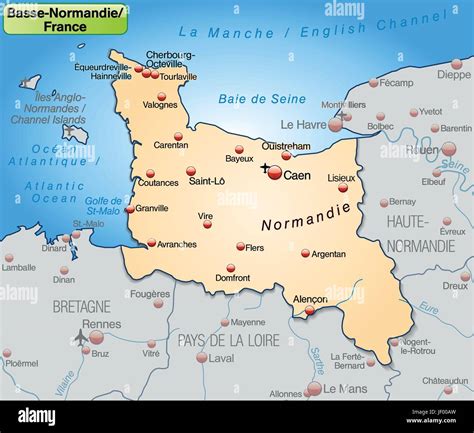 normandy map  res stock photography  images alamy