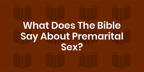 Bible Verses About Premarital Sex King James Version Kjv