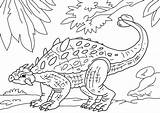 Ankylosaurus sketch template