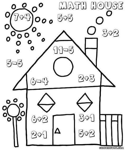 subtraction color  number  worksheet   kids  coloring