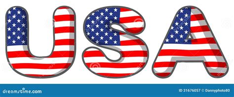 usa letters stock vector illustration  isolated