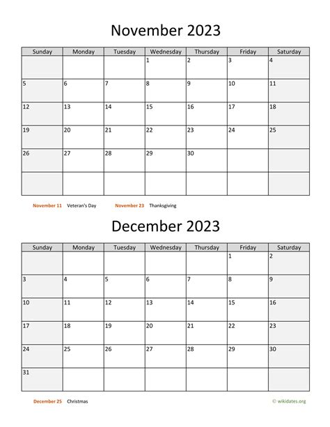 november  december  calendar wikidatesorg