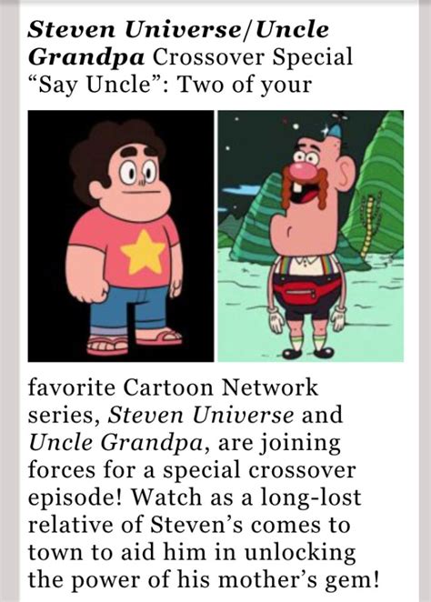 A Steven Universe Uncle Grandpa Crossover Is Happening