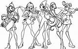 Pages Coloring Winx Club Girls Oleh Diposting Admin Di sketch template
