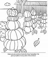 Pumpkin Patch Coloring Pages Printable Stackable Waiting Colors sketch template