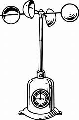 Anemometer Clipart Drawing Wind Cup Instrument Speed Line Measure Meteorology Drawings Meteorological Kids Hemispherical Weather Instruments Vector Kisscc0 Angle Area sketch template