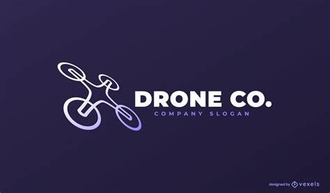 drone company logo template vector