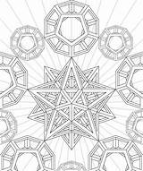 Geometry Sacred Dodecahedron Stellated Aztec Fractal Paintingvalley Vectorified sketch template