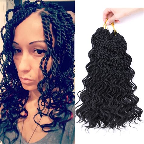 14 Senegalese Twist Hair Crochet Braids Curly Hair Synthetic Hair