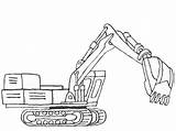 Excavator Boyama Digger Cooloring Webstockreview Seç Pano sketch template