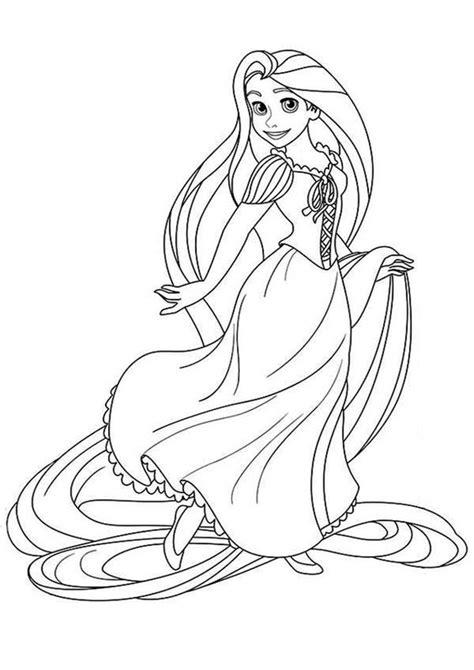 easy  print tangled coloring pages princess coloring pages
