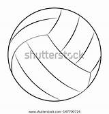 Volleyball Outline Vector Background Isolated Illustration Shutterstock Stock sketch template