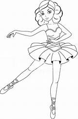 Ballerina Coloring Pages Adults Colouring Printable Color Getcolorings sketch template