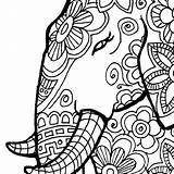 Coloring Elephant Pages Adults African Mandala Printable Elephants Print American Kids Tribal Color Drawing Book Adult People Getcolorings Geometric Getdrawings sketch template