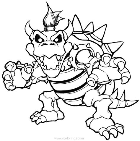 bowser koopalings coloring pages xcoloringscom