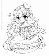 Coloring Pages Chibi Food Girls Girl Yampuff Anime Choose Board Disney sketch template