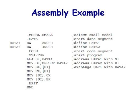 assembly language data movement instructions mov instruction move