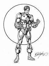 Tony Stark sketch template