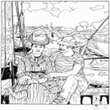 Sorts Coloring Pages Painter Manet Category sketch template