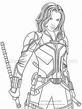 Widow Scarlett Johansson sketch template