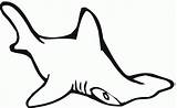Shark Hammerhead Coloring Pages Cliparts Drawing Clipart Side Printable Color Online Popular Xcolorings sketch template