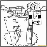 Minecraft Mooshroom Pages Coloring Color sketch template
