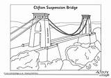 Bridge Clifton Suspension Coloring Colouring Drawing Simple Pages Getdrawings Getcolorings sketch template