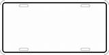 License Clipart Plate Car Clipground Blank Plates Cliparts sketch template