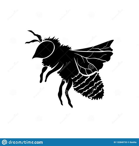 zwart vectorsilhouet van honey bee vector illustratie illustration  ambacht bijgebouw
