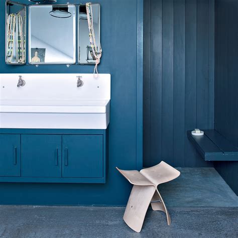 salle de bains bleue design toutes nos inspirations design marie claire