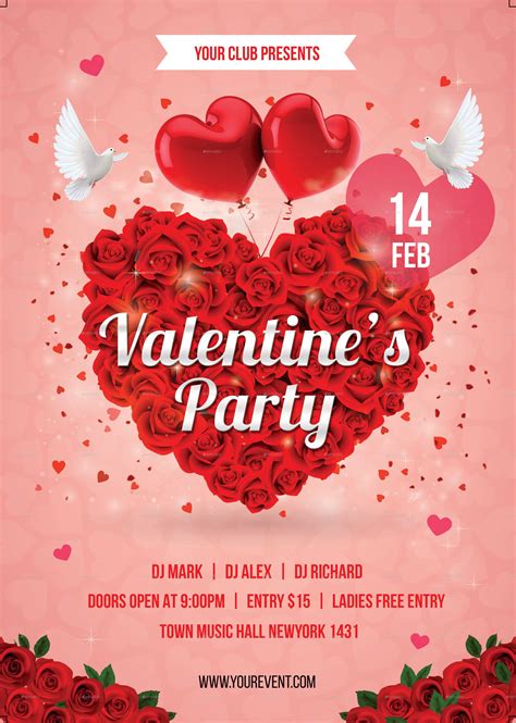 valentine day party flyer party flyer valentines day party valentines