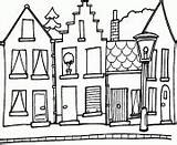 Maison Maisons Briques sketch template