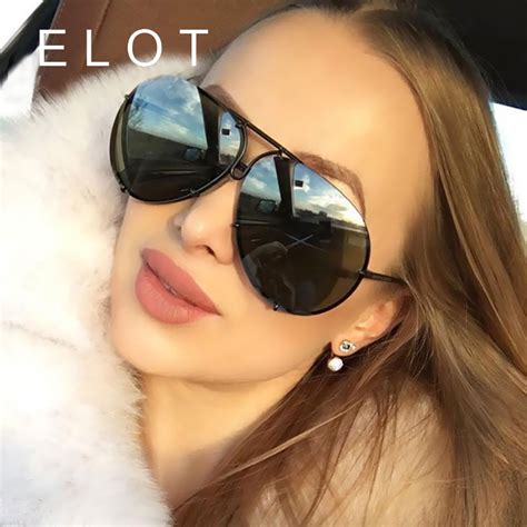wholesale elot classic ladies oversized pilot clear sunglasses women