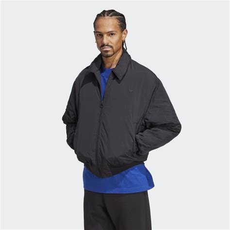 adidas premium essentials crinkle nylon jacket black mens