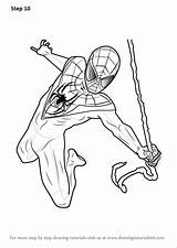 Morales Miles Spider Spiderman Man Draw Ultimate Drawing Coloring Easy Sketch Pages Step Cartoon Marvel Chibi Print Line Blank Da sketch template