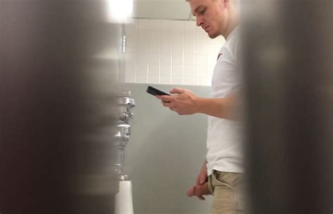 hidden cam urinal cock