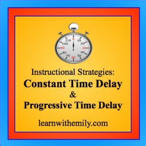 time delay   instructional strategy learn  emily