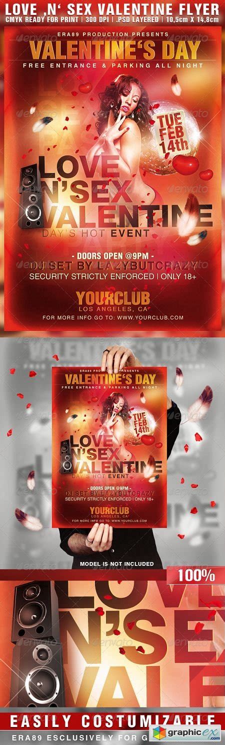 love n sex valentine day s party flyers 3785725 free download