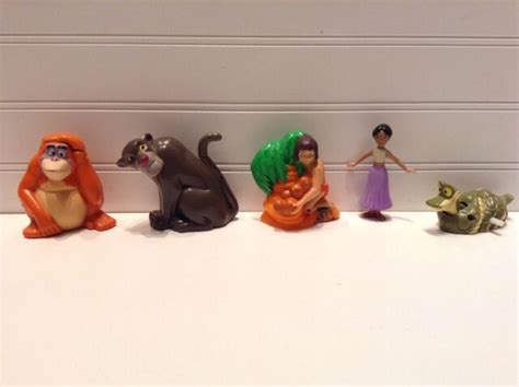 Disney Jungle Book Bagheera Mowgli Louie Plastic Figures Lot Set Of 5