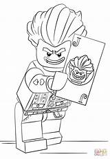 Coloring Joker Lego Pages Asylum Arkham Printable Paper sketch template