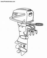 Outboard Coloring Boat Motor Engine Pages Clipart Clipground Cord Popular Library Coloringhome sketch template