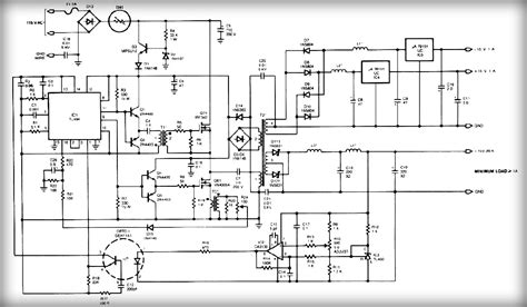 multiple output switching power supply circuit schematic diagram  repository circuits