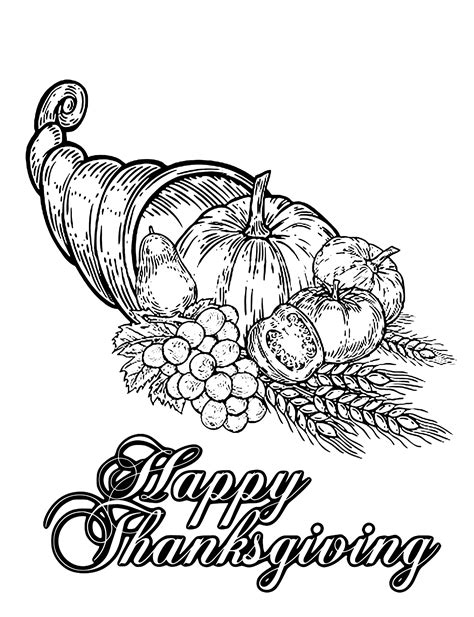 printable thanksgiving coloring page