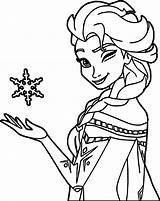 Elsa Coloring Winking Pages Frozen Wecoloringpage Queen sketch template