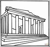 Greece Parthenon Partenon Atenas Griechenland Kolorowanka Monumentos Grecja Kolorowanki Panthenon Poseidon Panteon Laminas Artemide Druku Drucken Kategorii Kategorien sketch template