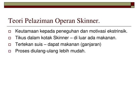 Teori Pelaziman Operan Skinner Pdfdokumen Com Download 97989555